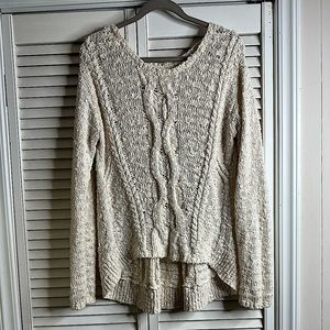 Anthropologie Moth White Knitted Sweater